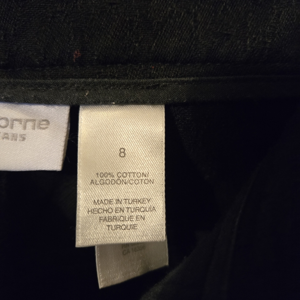 Liz Claiborne Liz Wear Womens Black On Black Animal Print Jeans Size 8 - Picture 10 of 10
